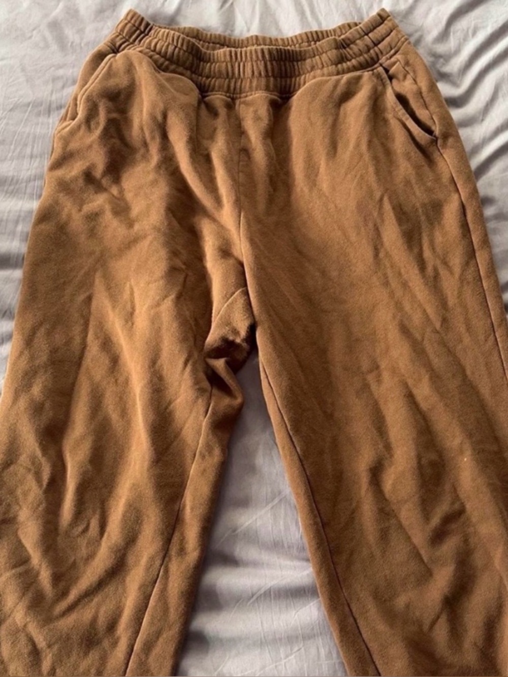 Vintage American Eagle Cozy Brown Fleece Sweatpants Size M